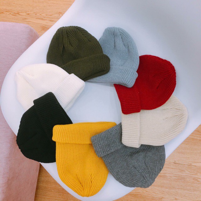 Mũ len Beanie Trơn Nhiều Màu