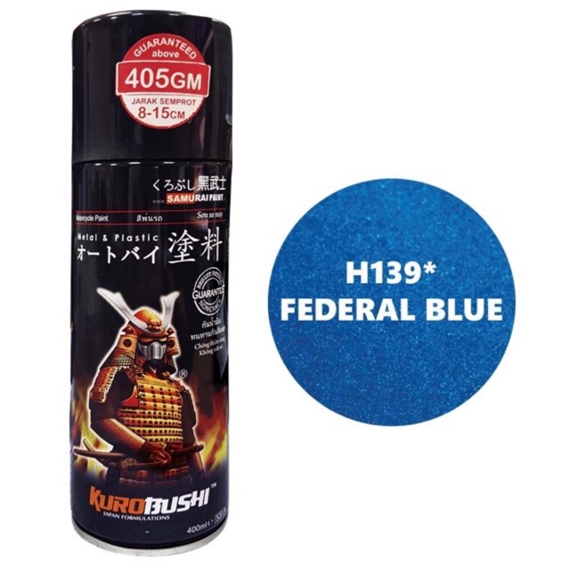 H139-sơn xịt samurai màu xanh cơ bản