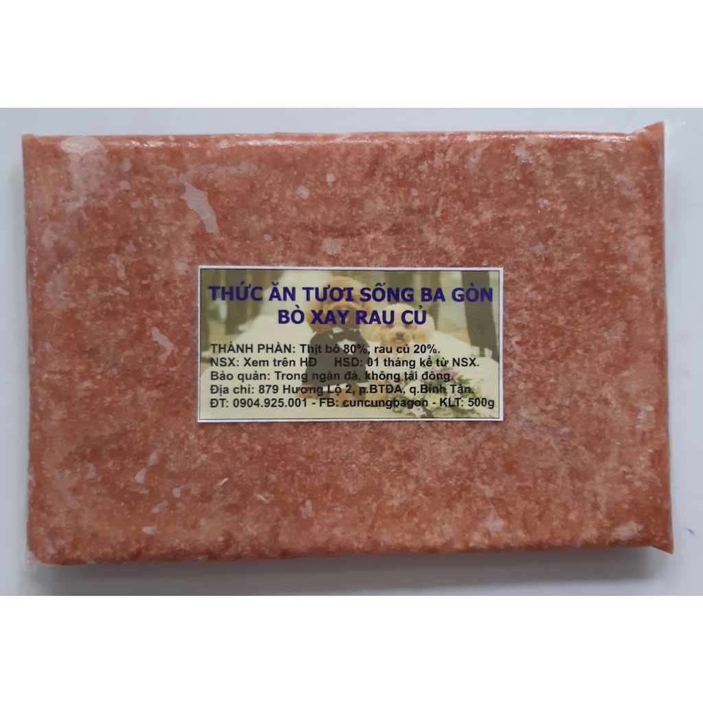 Bò Xay Rau Củ (500gr)