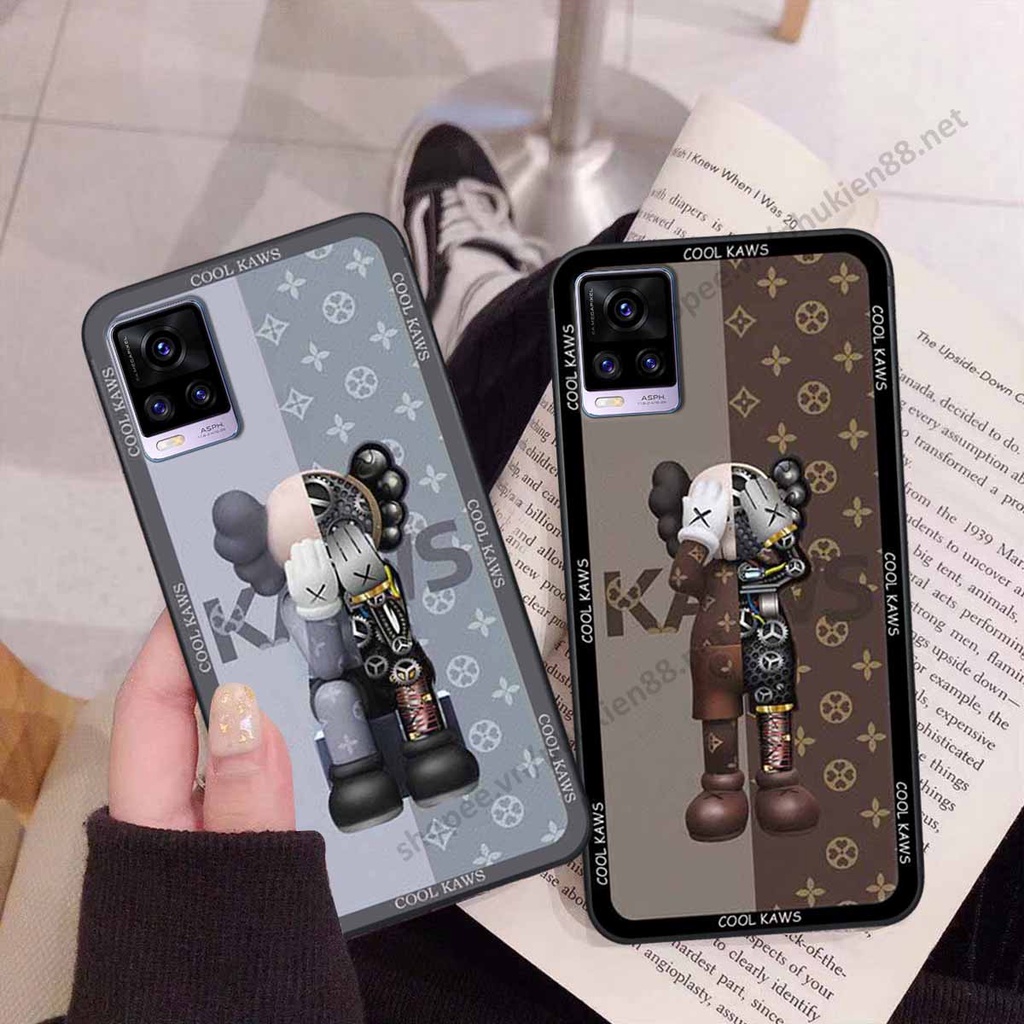 Ốp Vivo V20 bear, k@ws thương hiệu phong cách ốp lưng thời trang cao cấp
