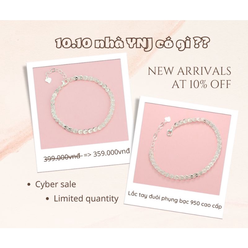 Lắc tay bạc 950 đuôi phụng🌼 YN JEWELRY