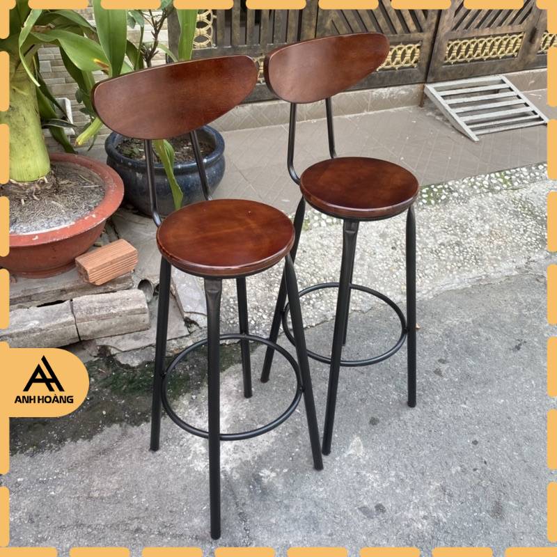 Ghế quầy bar ban công , ghế bar Anhhoang cao 75cm dùng trong quán cafe , chụp ảnh studio , ngồi nấu ăn