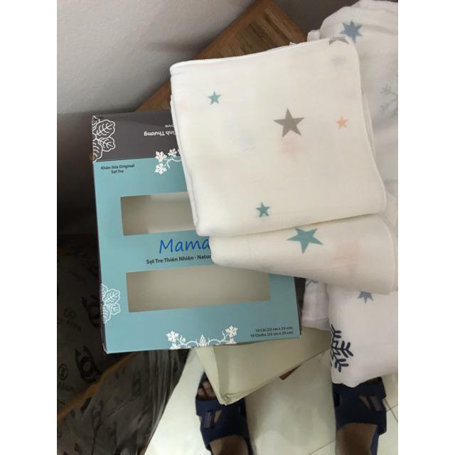 MAMARU | SET 10 KHĂN SỮA CHO BÉ 25X25cm