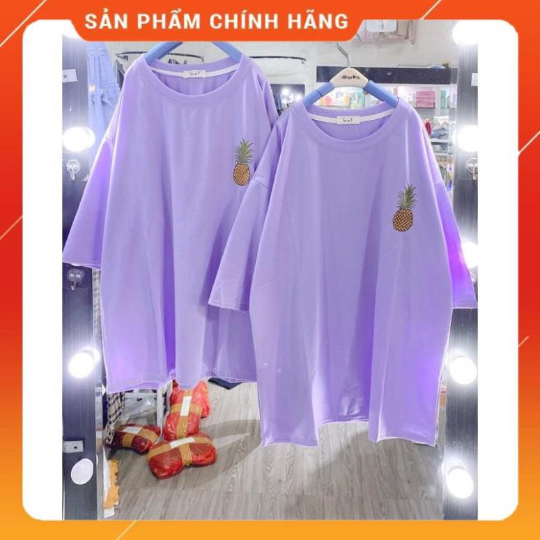 [SIÊU ĐẸP] Áo Thun Thời Trang Hàn Quốc Thêu Hình Quả Dứa Siêu Hot cho bạn trẻ trung, năng động và tự tin