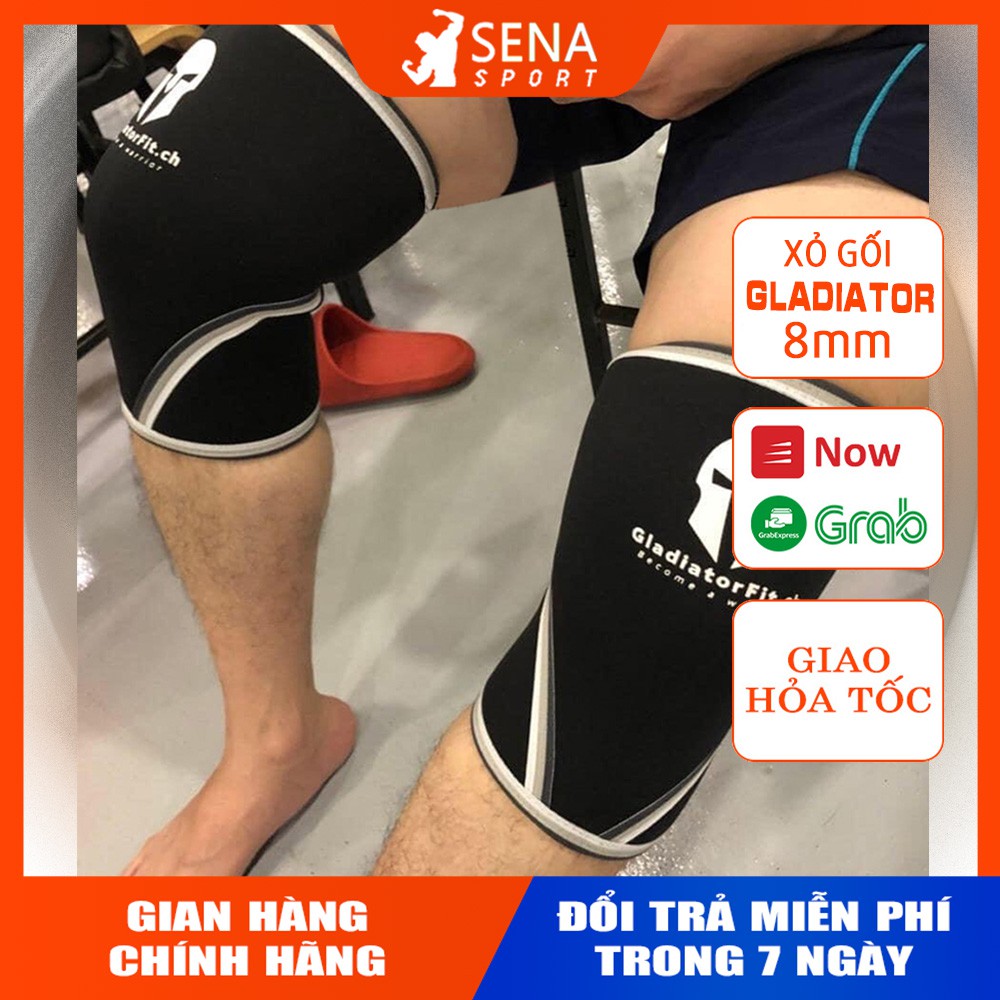 Bó gối tập gym ⭐️FREE SHIP⭐️ Bảo vệ đầu gối ⭐️ Xỏ gối squat, deadlift Gladiator Fit 8mm