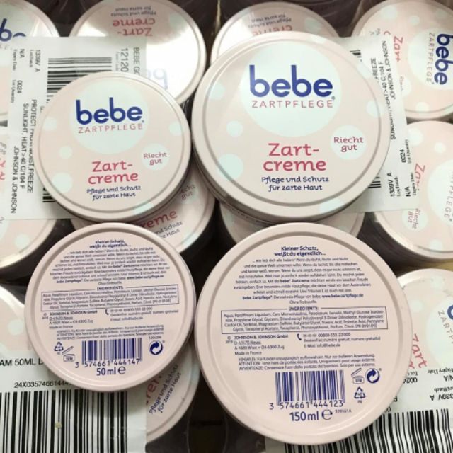 Kem dưỡng ẩm cho mẹ và bé BEBE Zart Creme siêu mềm mịn