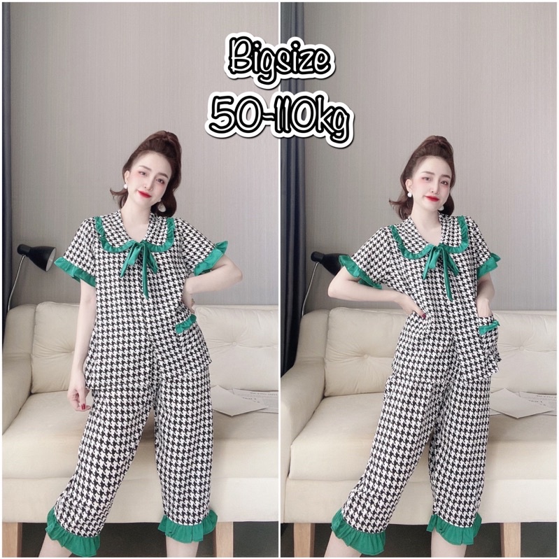 (Hot) Bộ ngủ Bigsize Lụa Nhật 3 size 45-110kg