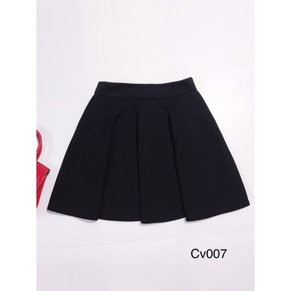 Chân váy xòe xếp ly hàng thiết kế Cv007 - Đẹp Shop DVC (Kèm ảnh thật trải sàn do shop tự chụp)
