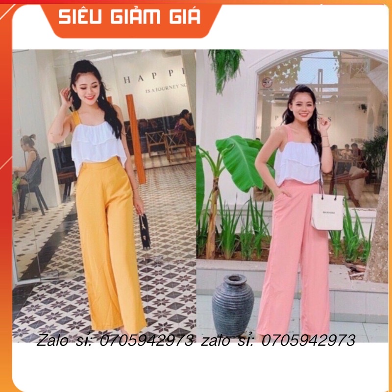 Set Áo Tầng Quần Ống Rộng