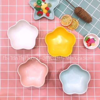 Bát sứ hình hoa 5 cánh ăn dặm cho bé