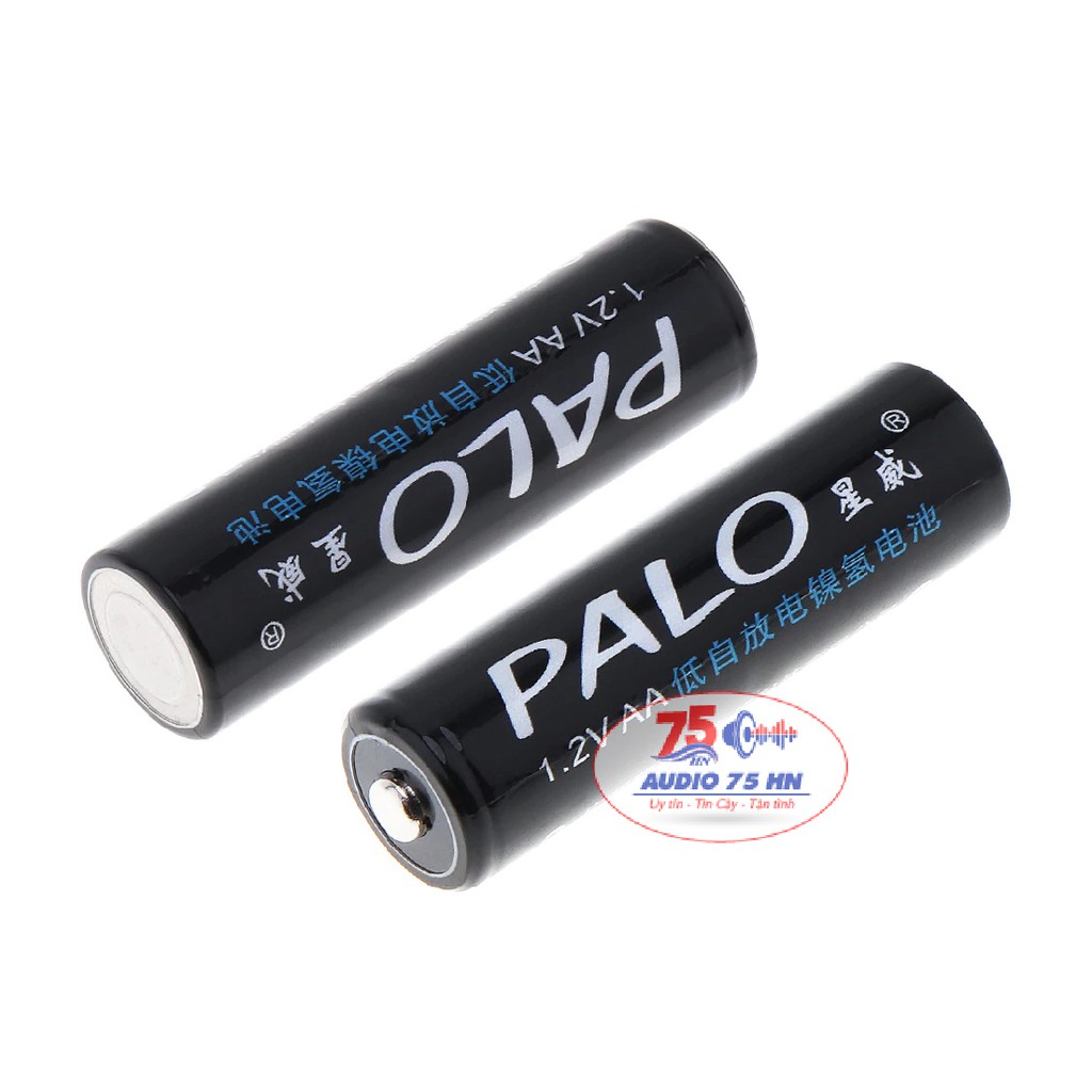 Bộ 04 viên Pin sạc Palo 3000mAh AA màu đen, pin Ni-mh dung lượng cao dùng cho mic karaoke ,máy đo huyết áp,đồ chơi ...