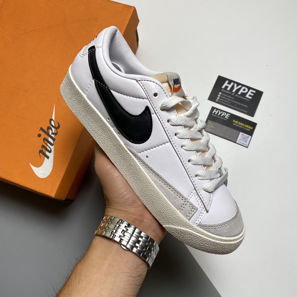 Giày Blazer Low White Black  - Hype Sneaker | Phiên bản 1:1 chuẩn