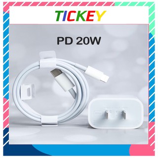PD 20W)(BH 12 tháng) Bộ Sạc Nhanh Iphone PD 20W USB-C To Lightning (Hỗ Trợ Công Suất Tối Đa IPhone 12)
