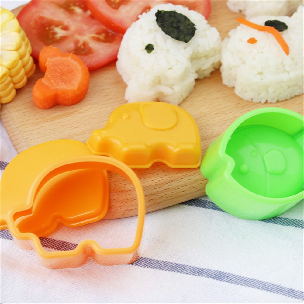 Set 3 Khuôn Làm Cơm Nắm Hình Gấu / Thỏ Xinh Xắn