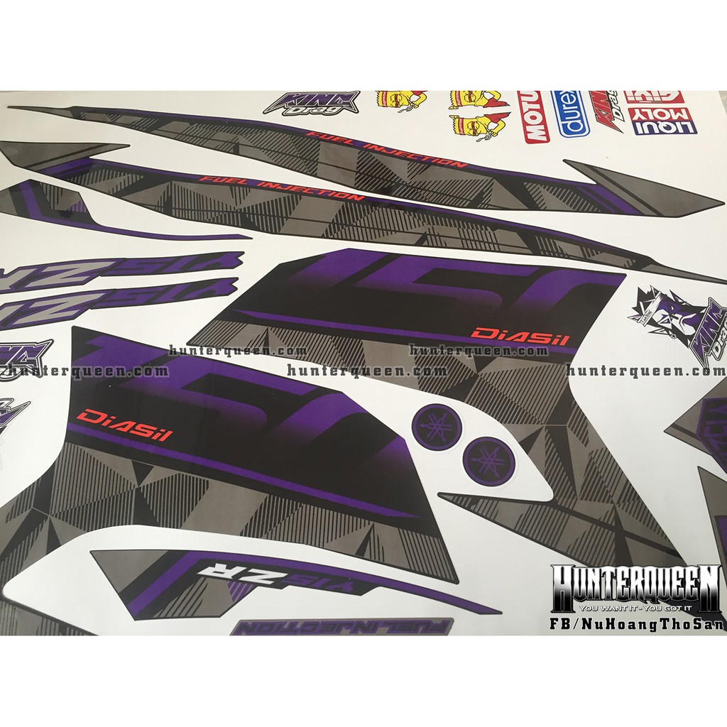 Tem Exciter 150. Tem rời Y15ZR xe đen tem tím. Xe màu khác vui lòng inbox