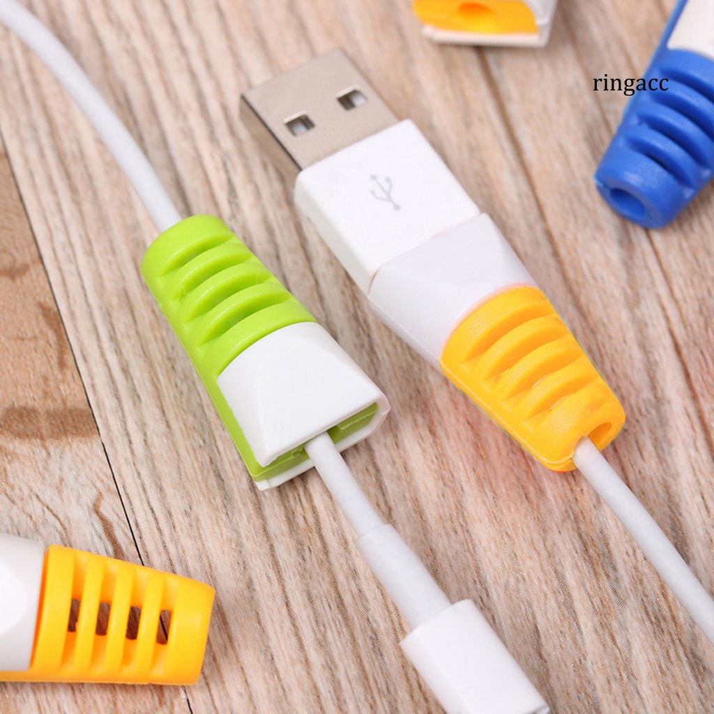 Bộ 2 Phụ Kiện Bảo Vệ Dây Cáp Sạc Điện Thoại Bằng PVC Chống Đứt