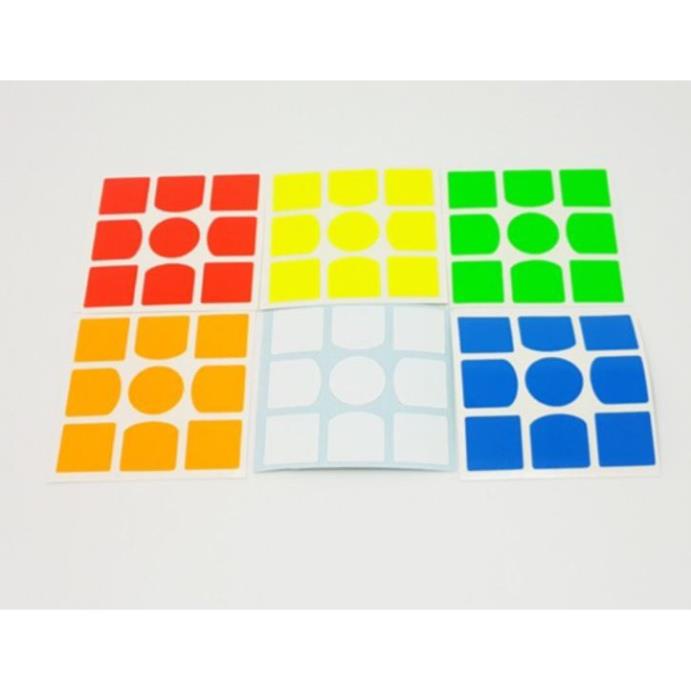 GAN Sticker 3x3 Cube Hãng Gan Tặng Kèm Logo. Tâm Tròn Siêu Xịn. Bộ Dencan, Giấy Dán Thay Thế Rubik 3x3x3 Cuber Store