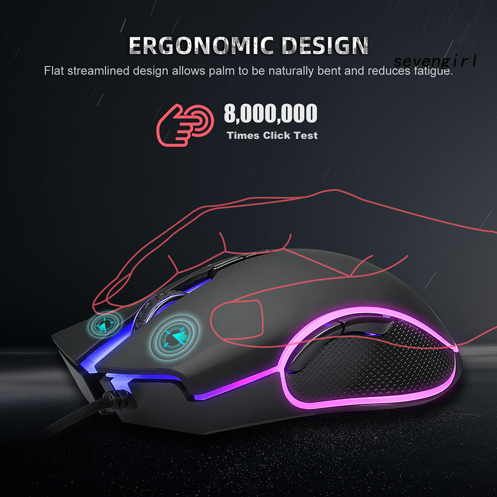 Chuột Chơi Game Có Đèn Led Nhiều Màu 3200dpi | BigBuy360 - bigbuy360.vn