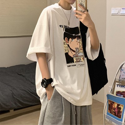 Áo thun unisex nam nữ tay lỡ phông form rộng teen cổ tròn oversize cotton giá rẻ basic đen trắng tee pull CẬU BÉ MÌ TÔM