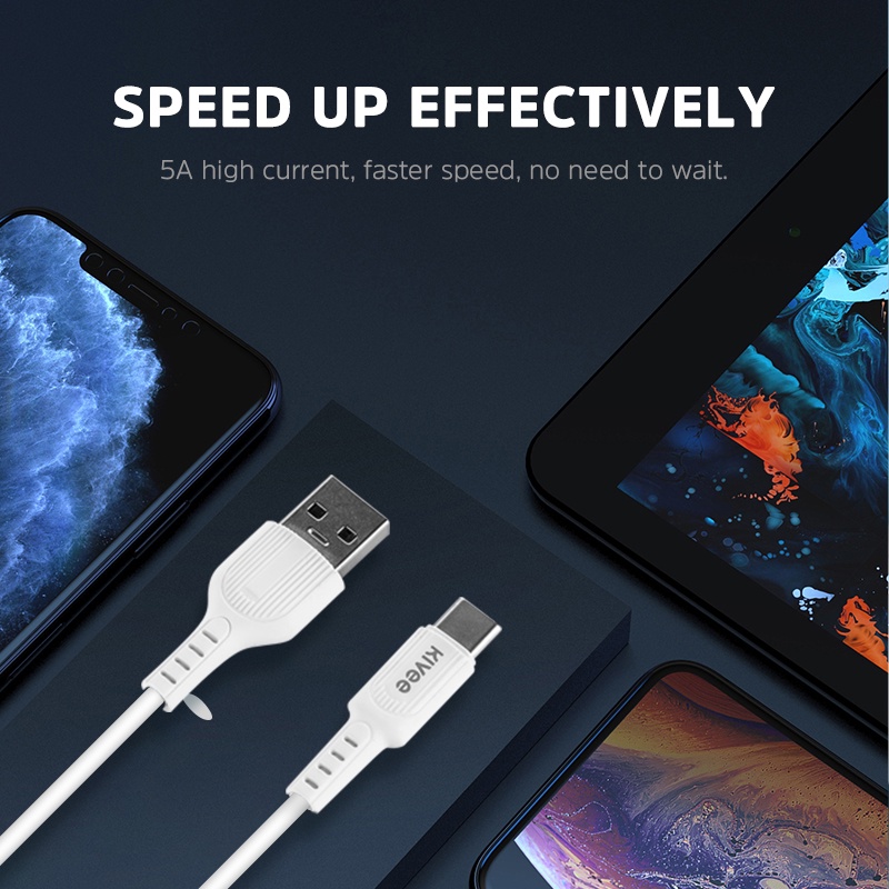 Cáp sạc nhanh KIVEE CT313 1.6M Micro USB type C chất lượng cao ốp