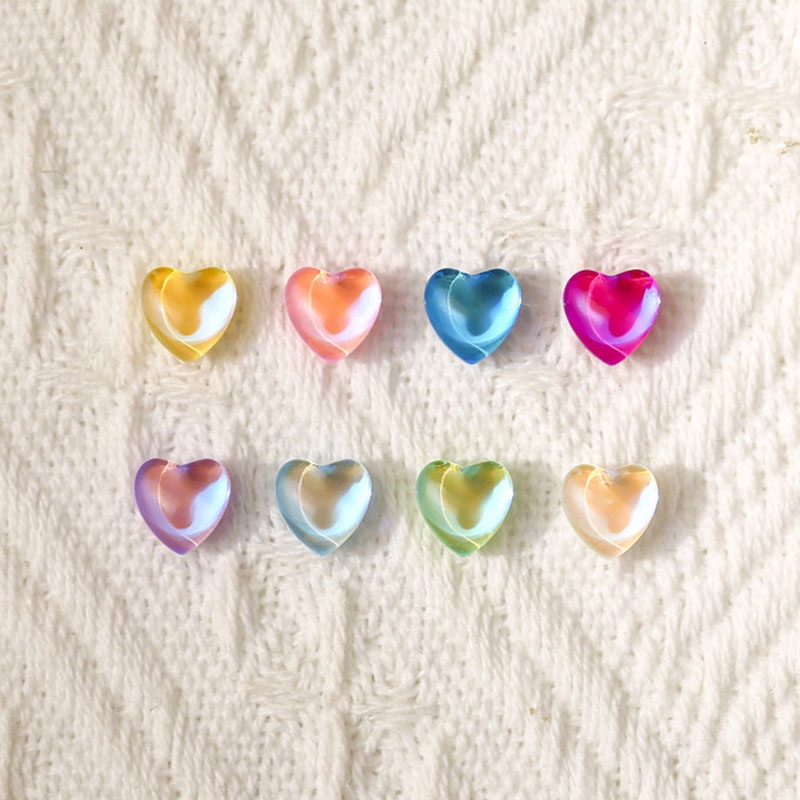 Bông tai hình trái tim màu sắc ngọt ngào thời trang cho nữ
