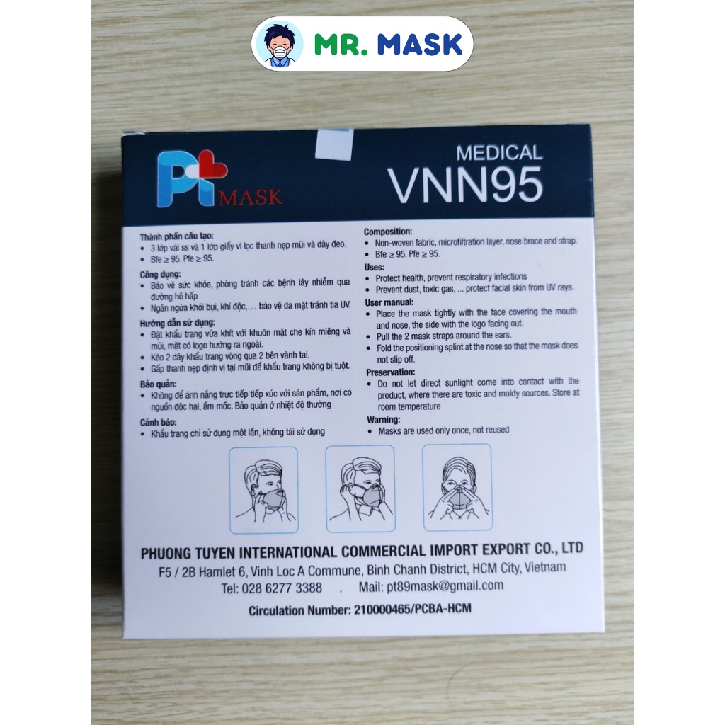 Khẩu Trang Y Tế N95 Thùng 200 Cái Chính Hãng Phương Tuyến, 4 Lớp Kháng Khuẩn, Kháng Bụi, 10 Cái/Hộp, Bảo Vệ Sức Khoẻ