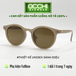 Kính râm nam nữ mắt tròn nhỏ style Retro chống UV400 nhiều màu
