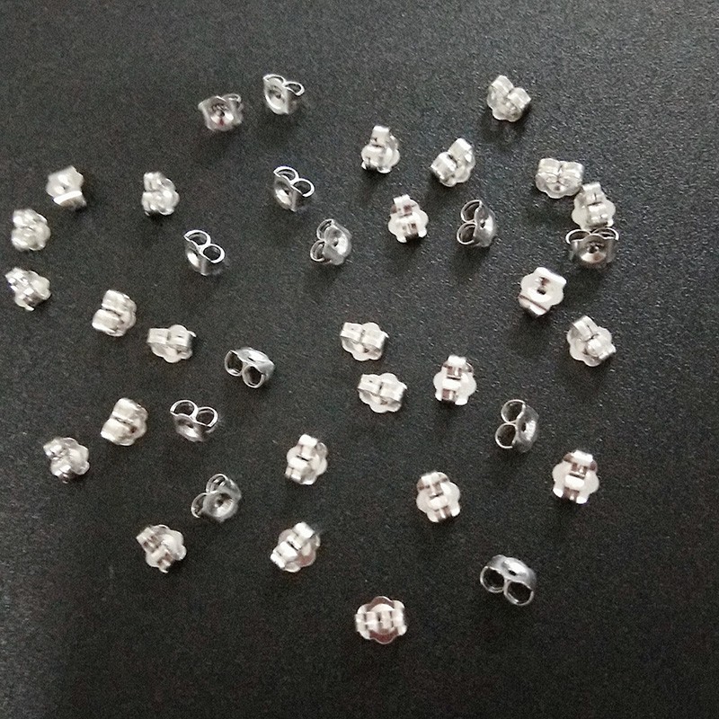 01Đôi chốt khuyên tai bạc s925 cực sáng