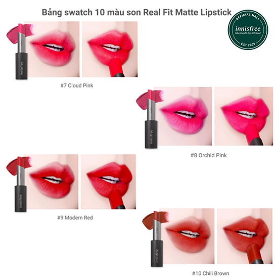 Son lì dạng thỏi innisfree Real Fit Matte Lipstick 3.6g | BigBuy360 - bigbuy360.vn