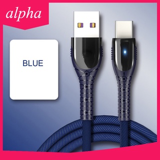 Dây cáp sạc nhanh 5A cổng cắm Usb / Type-C tích hợp đèn Led dành cho điện thoại Iphone Android