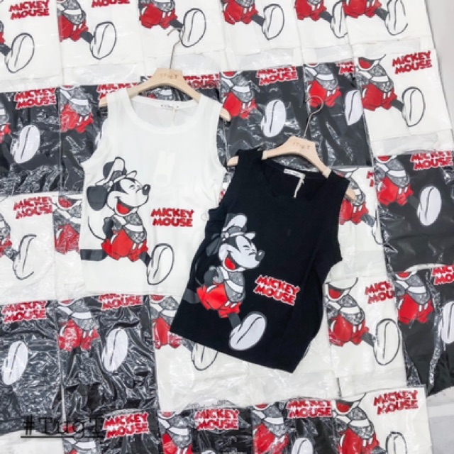 [Mã WARN10 giảm 10k đơn 99k] BÁN SỈ ÁO PHÔNG SÁT NÁCH MICKY 2 MÀU ĐEN TRẮNG | BigBuy360 - bigbuy360.vn