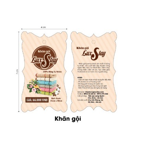 Khăn lau mặt LuxStay 100% cotton kt 50x30cm, khăn quấn đầu, khăn thể thao