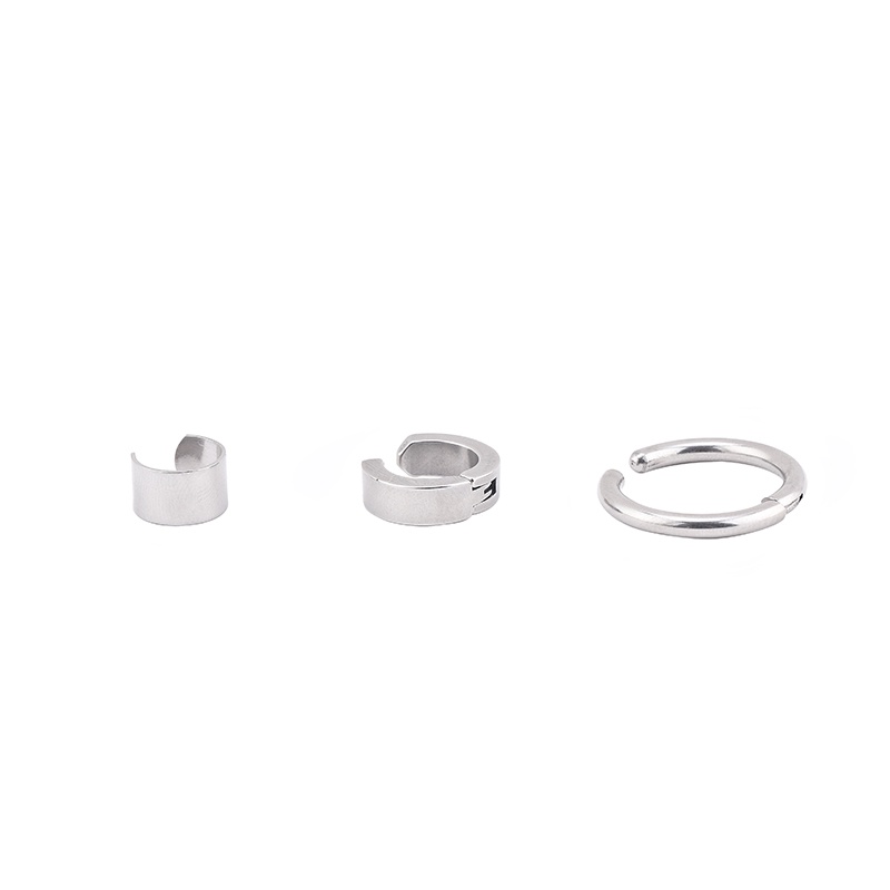 Combo 3 bông tai kẹp dắt lên vành tai không cần bấm lỗ tai phụ kiện trang sức unisex style hàn quốc - nami house