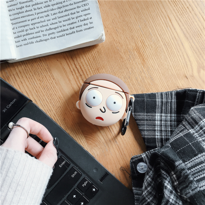 Vỏ Bảo Vệ Hộp Sạc Tai nghe không dây Bằng Silicon Mềm Họa Tiết Rick Và Morty Cho Airpods Pro 1 2 3