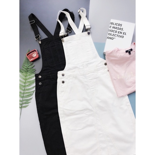 Yếm Jeans đen trắng
