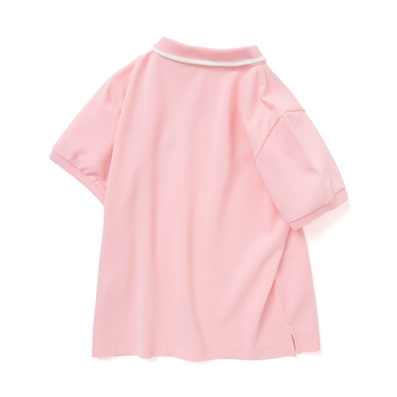 [Mã FABRREST19 giảm 30k đơn bất kỳ] Áo phông cho bé màu hồng cổ bẻ sọc trắng hãng Balabala 20222111720160043