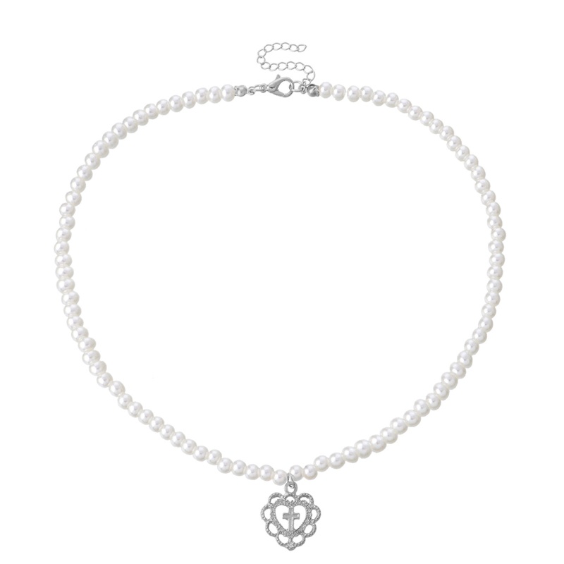 Vòng cổ Choker Mặt Chữ Thập Đính Ngọc Trai Tinh Tế Cho Mẹ