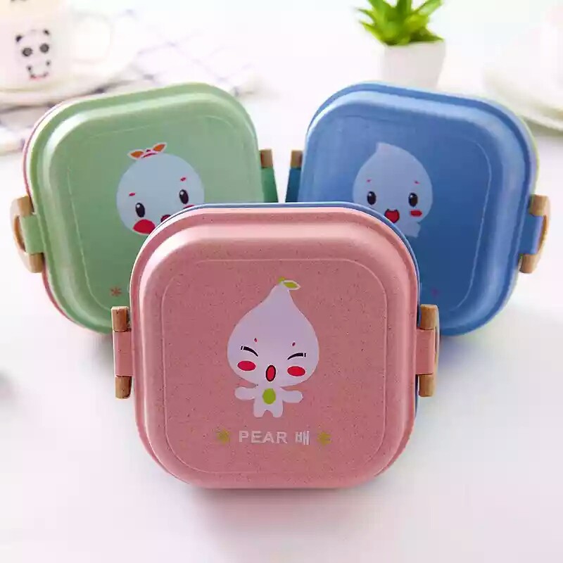 Hộp đựng cơm lúa mạch / Hộp cơm bento 2 tầng