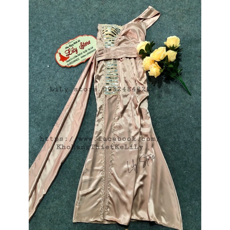 đầm dạ hội trễ vai ( ảnh và video thật 100%)full size