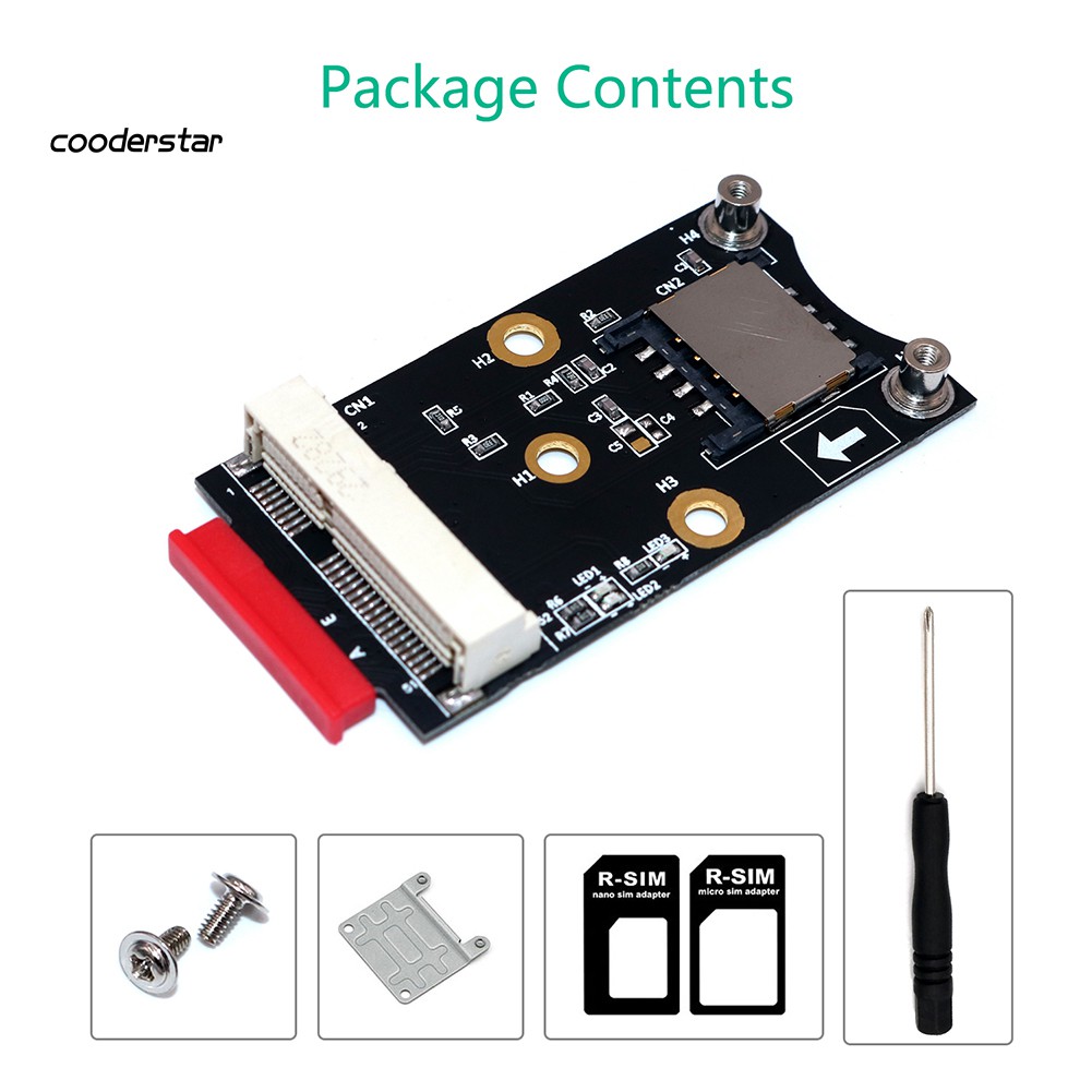 Bộ chuyển đổi Wdp Mini Pci-E sang M.2 Ngff Key A / E với khe cắm sim 3g / 4g