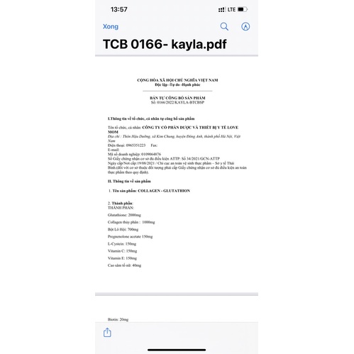 Viên Uống Trắng Da Glutathione 2000mg Chính Hãng Giấy Tờ Đầy Đủ