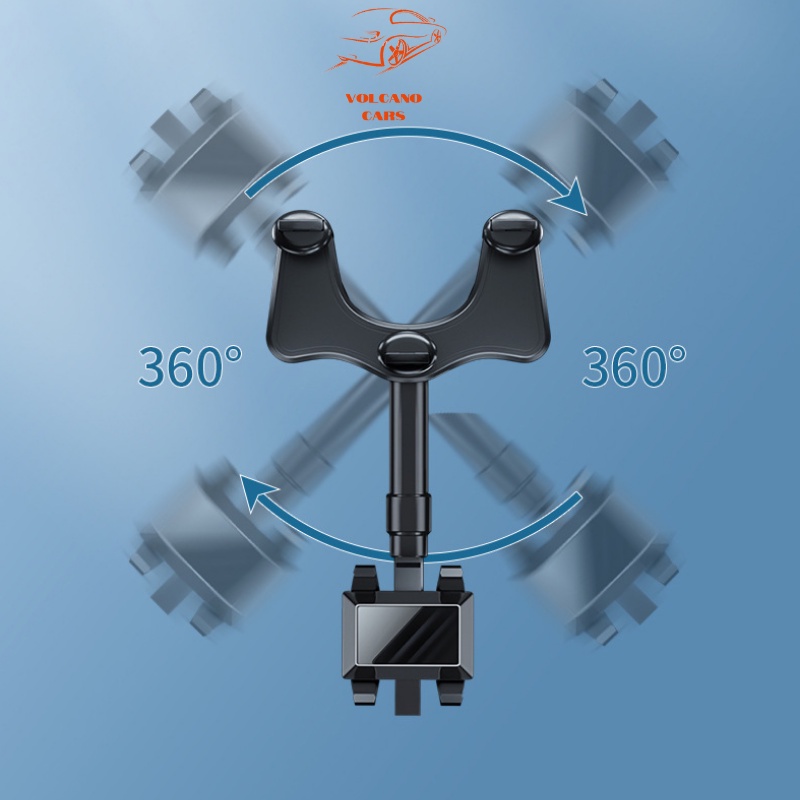 Giá đỡ điện thoại ô tô kẹp gương chiếu hậu trên xe hơi xoay 720 độ chống rung treo đa điểm chỉnh góc nhìn đa hướng