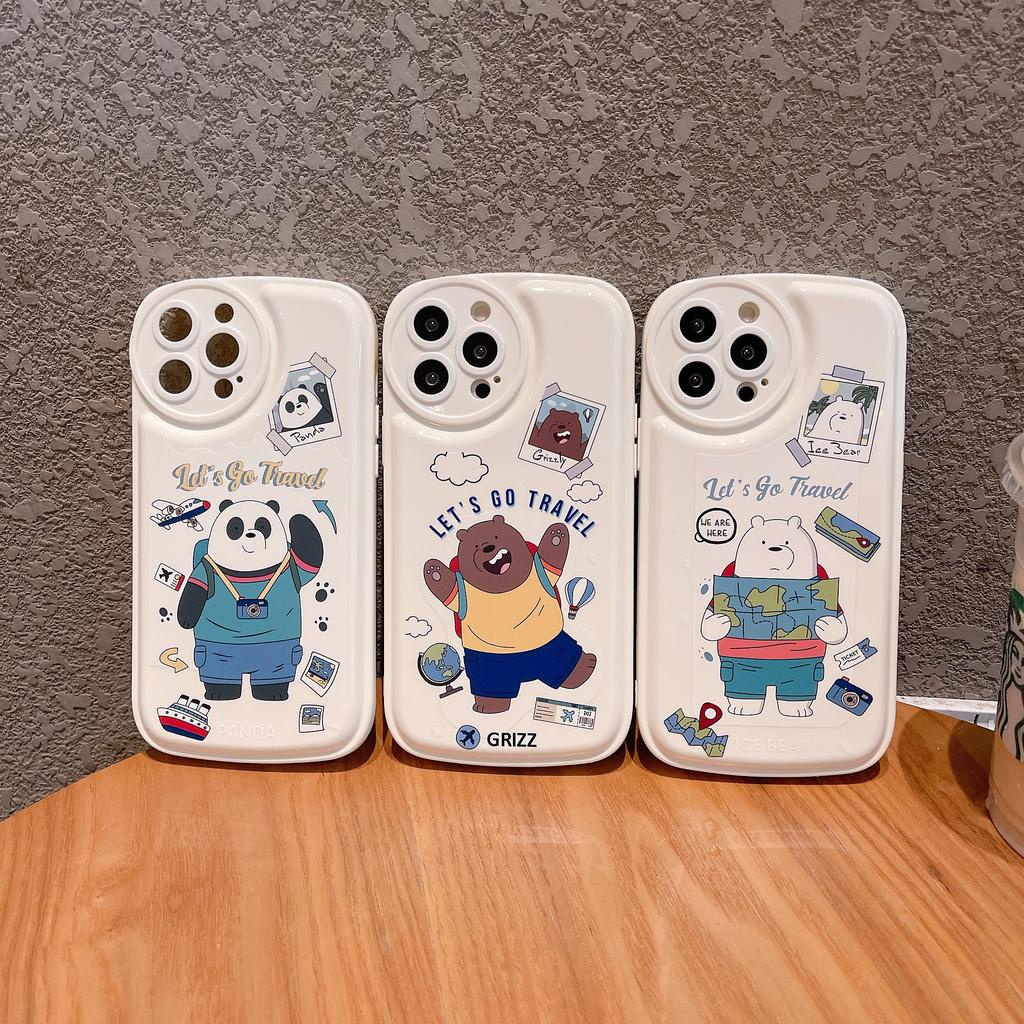 Ốp Điện Thoại Mềm Hình Gấu Trúc Hoạt Hình Cho iPhone 13promax 12 11 X XS Max 7 8 SE2020