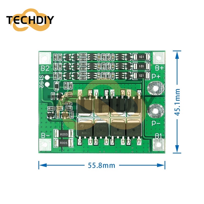Bảng Mạch Bảo Vệ Pin Li-ion 3S 4S 25A 30A 40A 18650 BMS Dành Cho Động Cơ Khoan 11.1V 12.6V/14.8V 16.8V