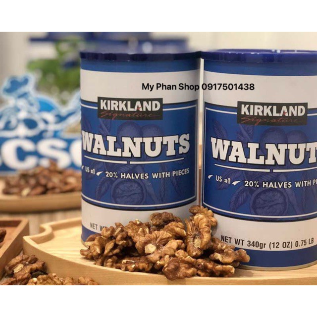 Hạt óc chó tách vỏ Kirkland Walnuts 340g