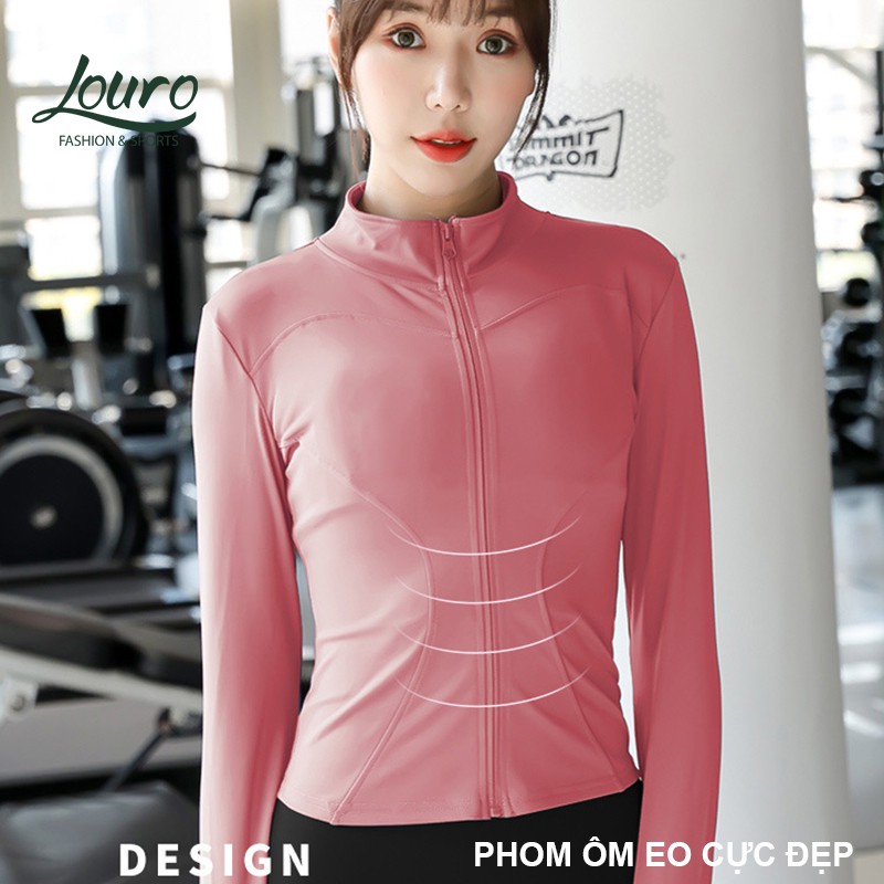 Áo khoác nữ mùa đông Louro AKL12, kiểu áo khoác dù jacket dùng tập thể thao, chạy bộ, gym, yoga, zumba | BigBuy360 - bigbuy360.vn