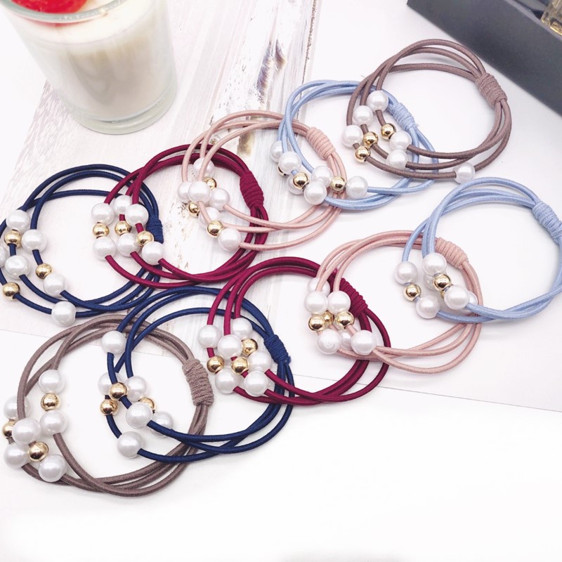 Dây buộc tóc SD306 đính hạt dễ thương xinh đẹp phong cách Hàn Quốc làm phụ kiện tóc thời trang cho nữ