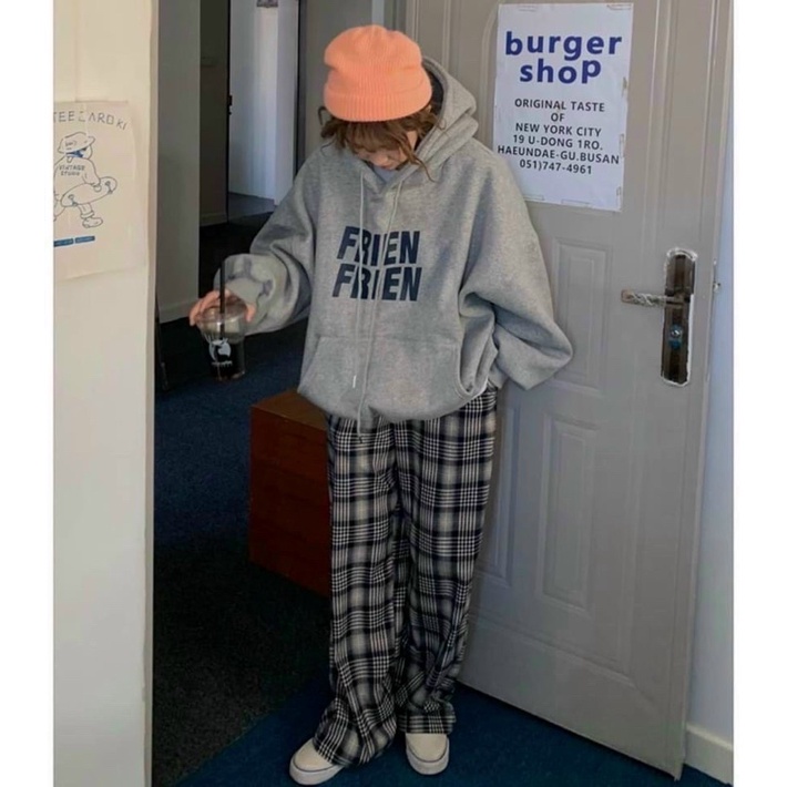 Áo khoác hoodie [CÓ ẢNH THẬT] form rộng áo khoác nữ chất vải nỉ ngoại đay dặn FREN FRIEN