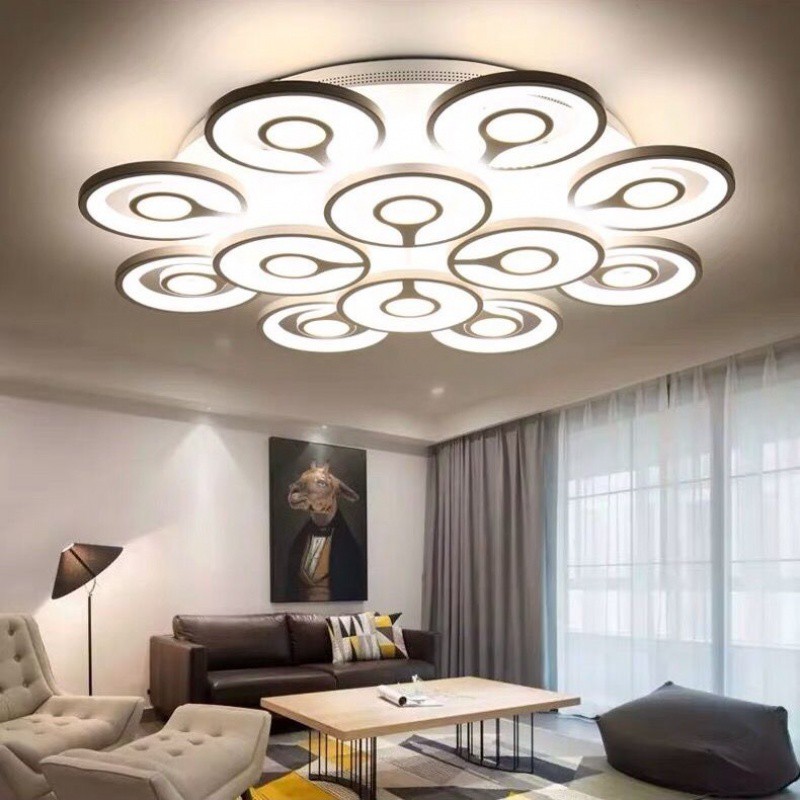 Đèn trần MONSKY REATY kiểu dáng sang trọng 3 chế độ ánh sáng - kèm bóng LED chuyên dụng và điều khiển từ xa
