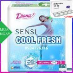 Combo Bedipanten 100mg +  BĂNG VỆ SINH DIANA SENSI COOL FRESH MỀM MẠI MÁT LẠNH